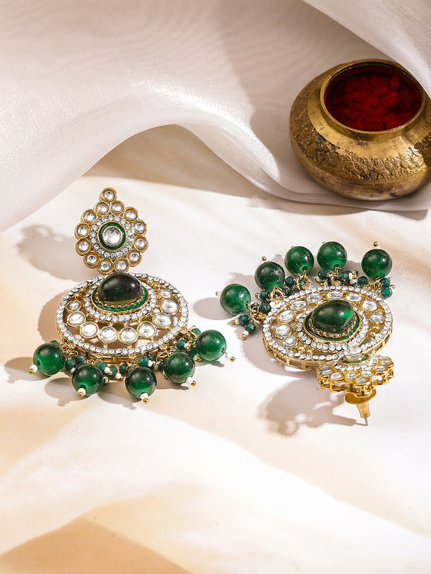 Timeless Bridal Emerald Kundan Jewellery Set