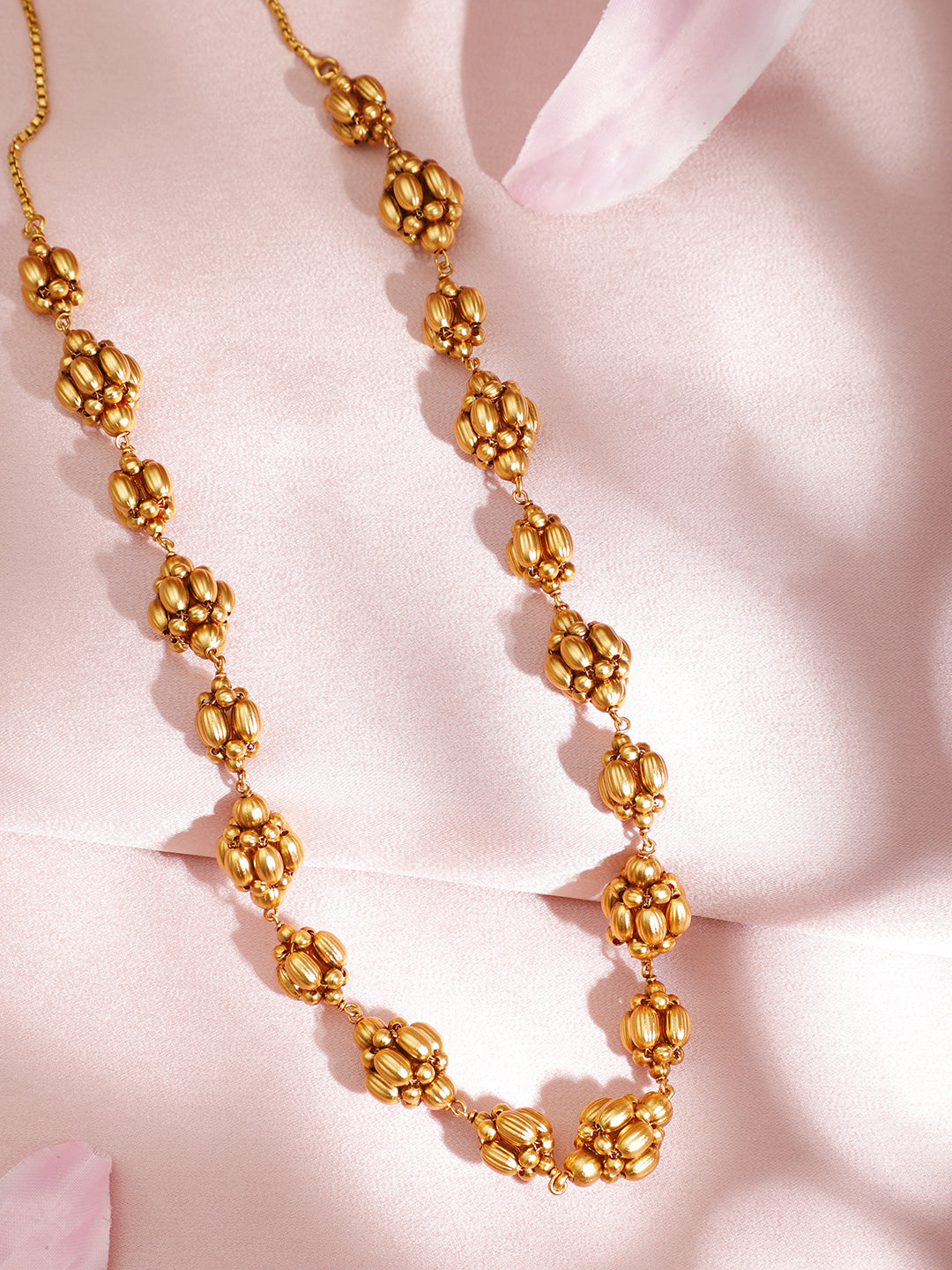 Rubans 24K Gold Plated Handcrafted Temple Necklace