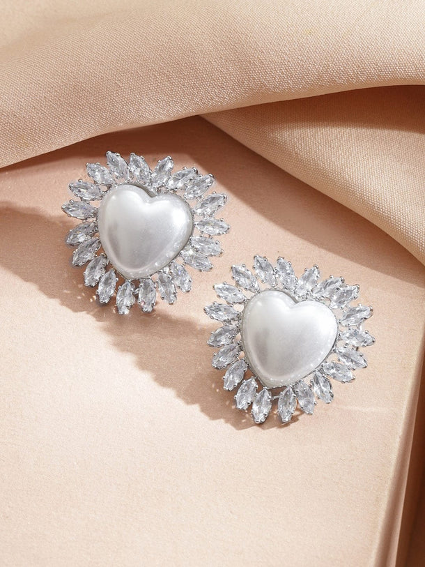 Regal Pearl Crystal Necklace Set Jewellery Set