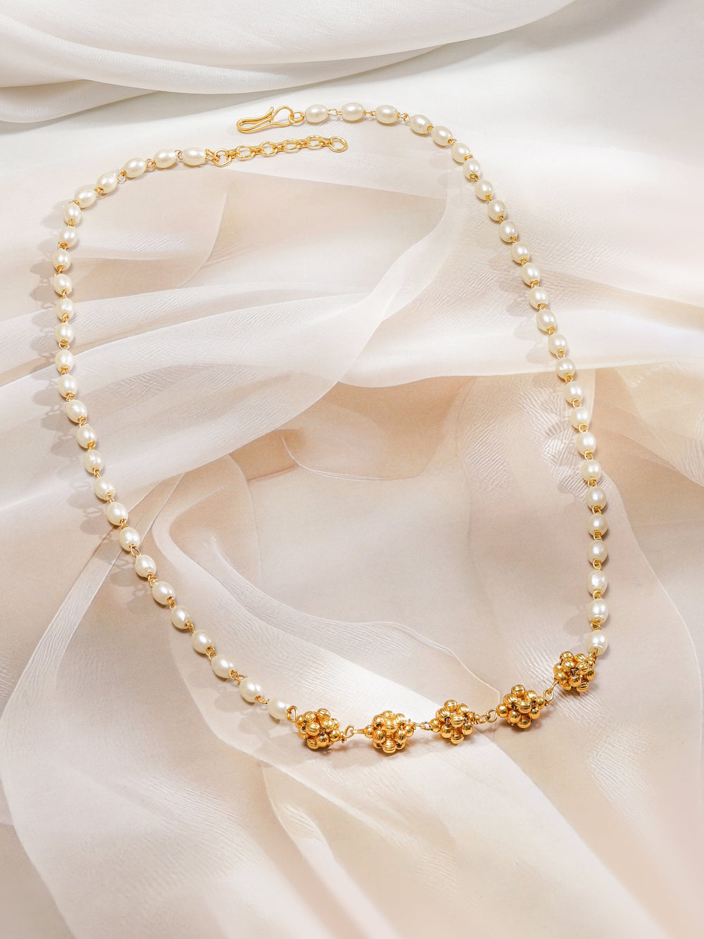 Regal Pearl & Floral Beads Necklace Necklace & Chains