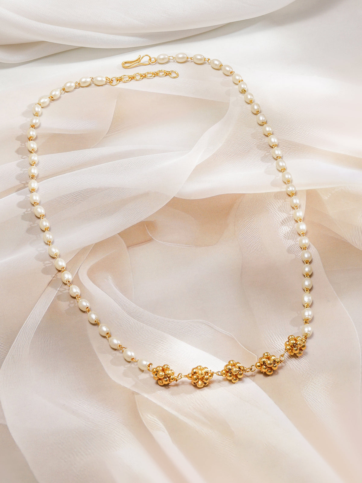 Regal Pearl & Floral Beads Necklace Necklace & Chains