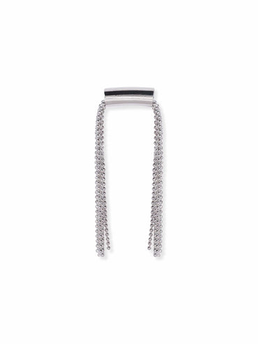 Rhodium plated Beaded chain tassels Glamorous Earrings Earrings