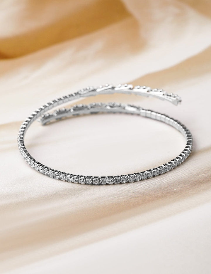 Rhodium Plated CZ Studded Bracelet Bracelet