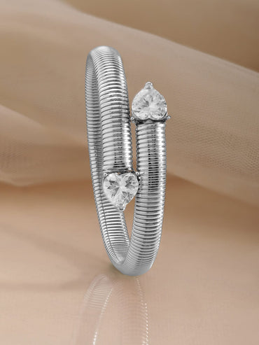 Rhodium-Plated Kada Bracelet Bracelet