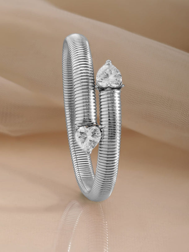 Rhodium-Plated Kada Bracelet Bracelet