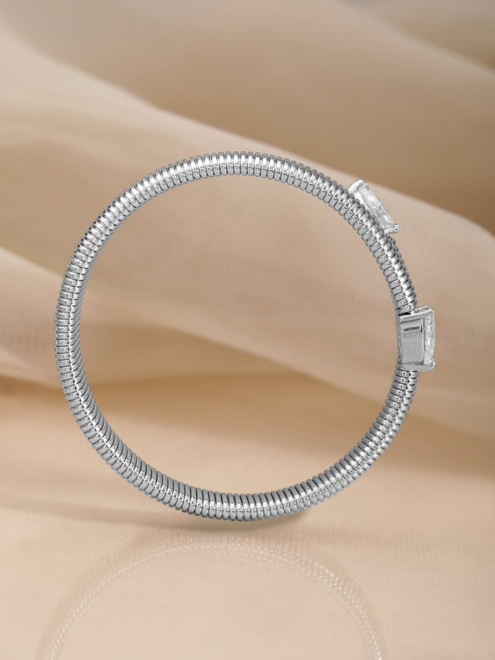 Rhodium-Plated Kada Bracelet Bracelet