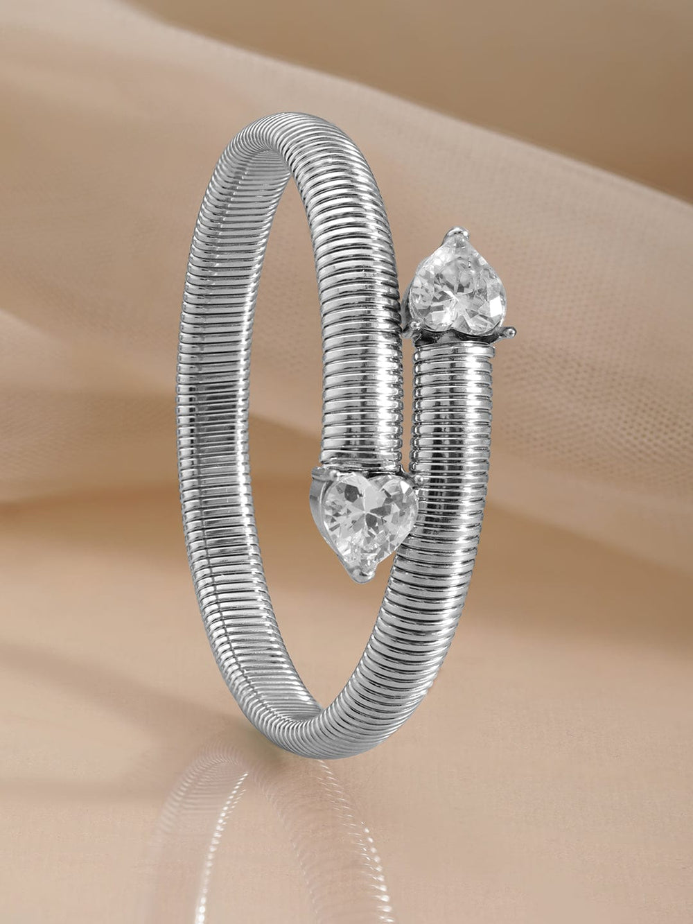 Rhodium-Plated Kada Bracelet Bracelet