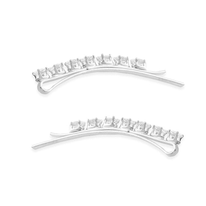 Rhodium plated zirconia studded hair pins Hair Accessory