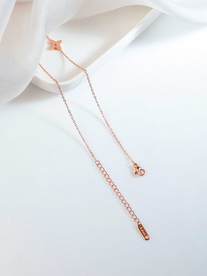Rose Gold Plated Pendant Necklace And Chain Chain & Necklace