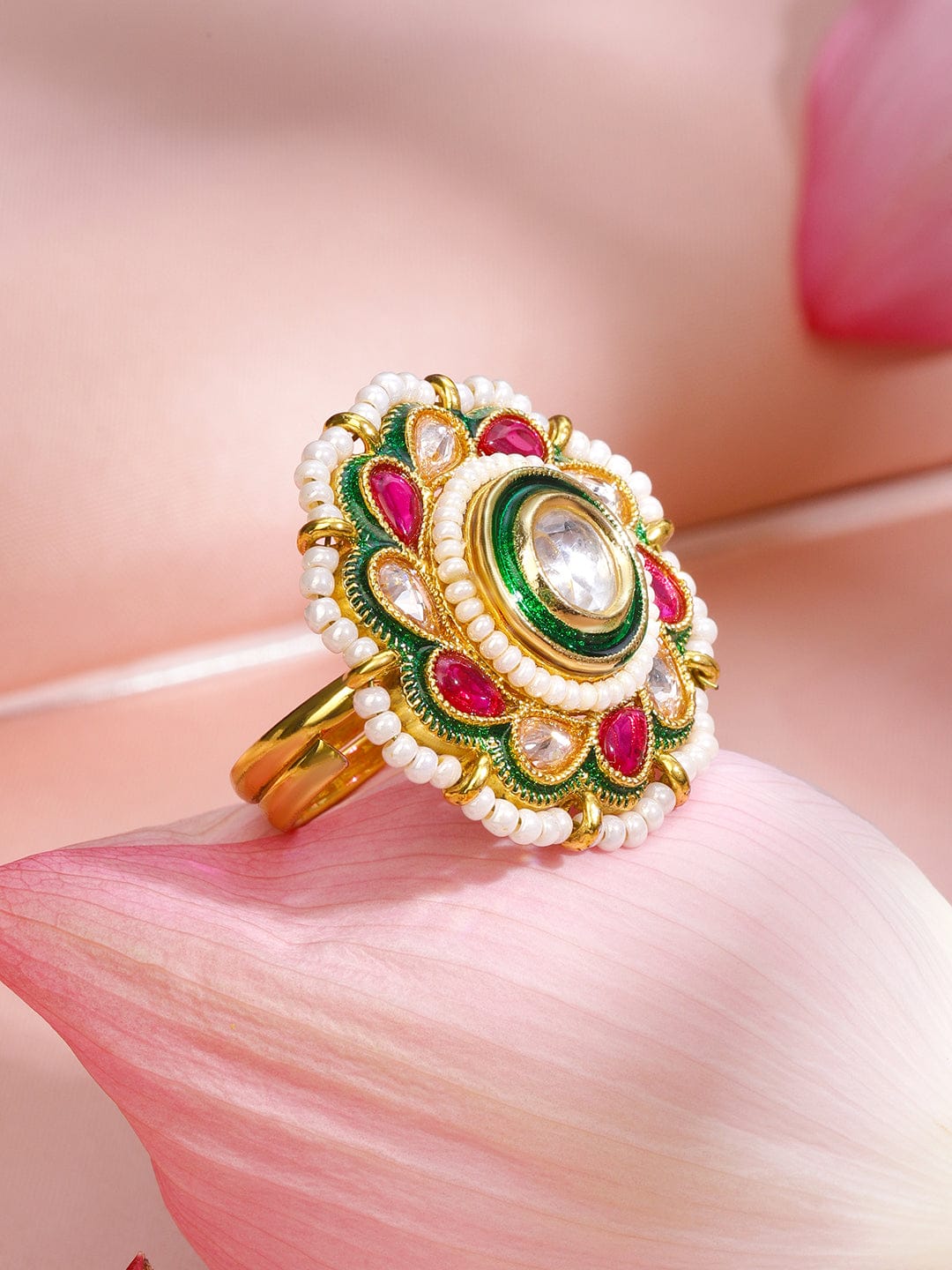 Roses & Regalia Kundan Ring Rings