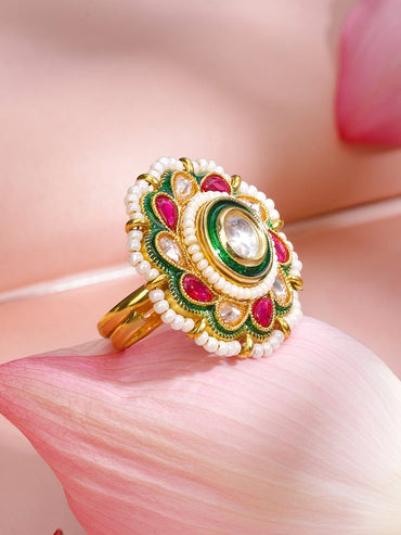 Roses & Regalia Kundan Ring Rings