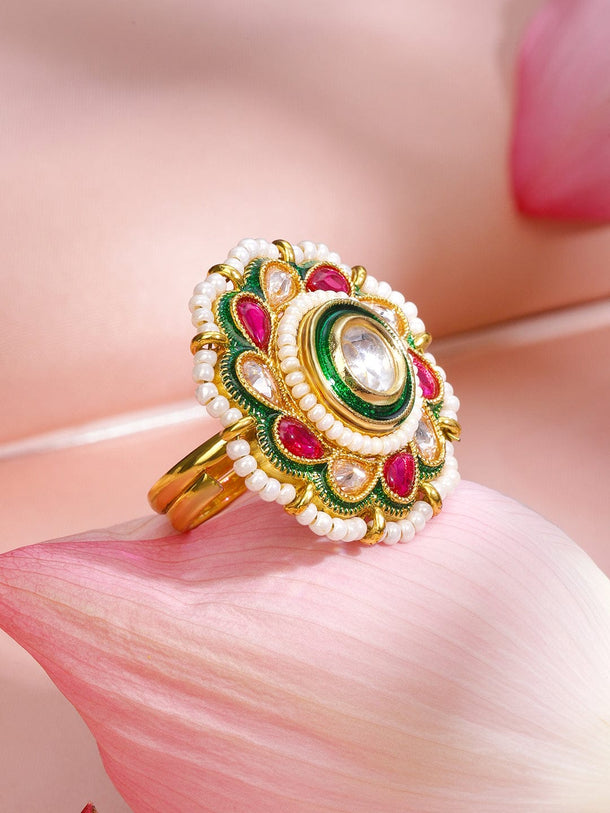 Roses & Regalia Kundan Ring Rings