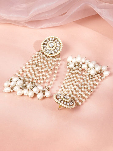 Royal Grace Multistrand Pearl Chandelier Earrings Earrings