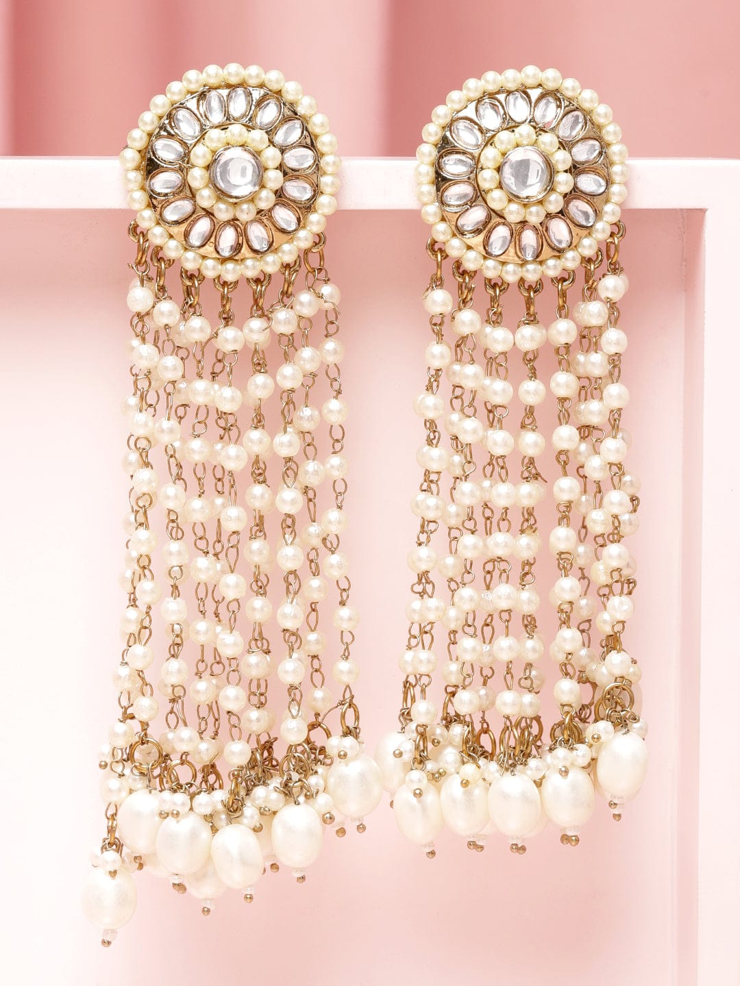 Royal Grace Multistrand Pearl Chandelier Earrings Earrings