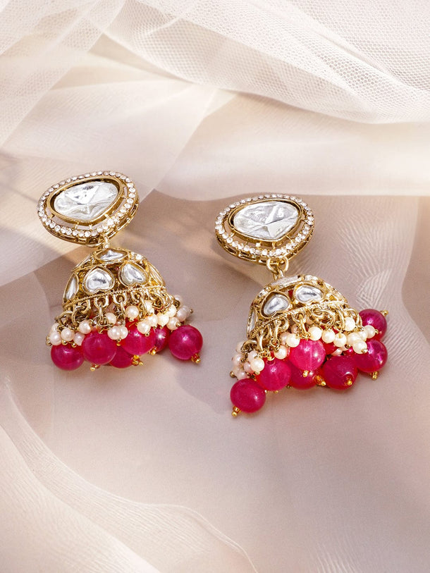 Royal Kundan & Pink Necklace Set Jewellery Set