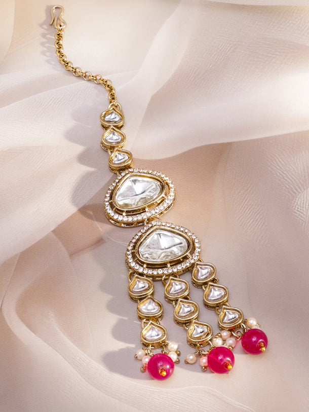 Royal Kundan & Pink Necklace Set Jewellery Set