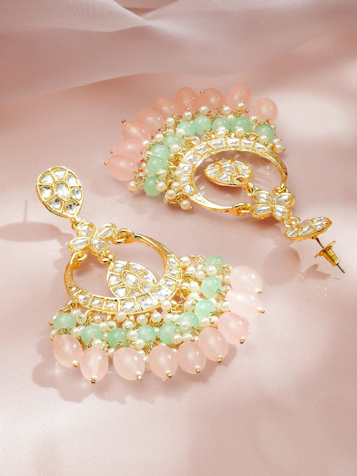 Royal Radiance in Pastels Chandbali Earrings