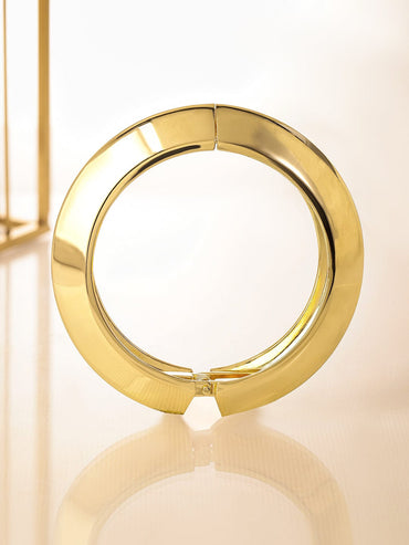 Rubans 18K Gold-Plated Bold Dome Design Statement Kada Bracelet â€“ Perfect for Luxe & Contemporary Styling Wristwear