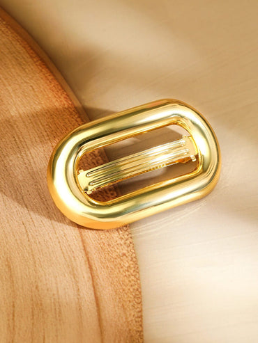 Rubans 18K Gold Plated Bold Oval Hair Clip â€“ Luxe Statement Hair Accessory for Women Hair Accessory