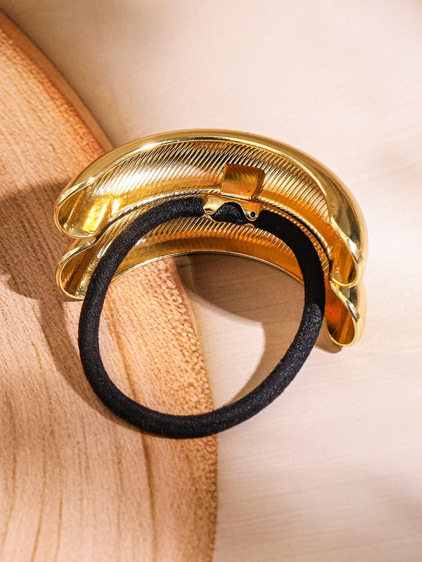 Rubans 18K Gold Plated Chunky Dome Hair Tie â€“ Luxe Statement Hair Accessory for Women Hair Accessory