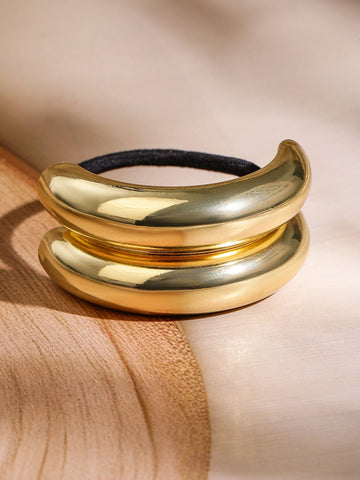 Rubans 18K Gold Plated Chunky Dome Hair Tie â€“ Luxe Statement Hair Accessory for Women Hair Accessory