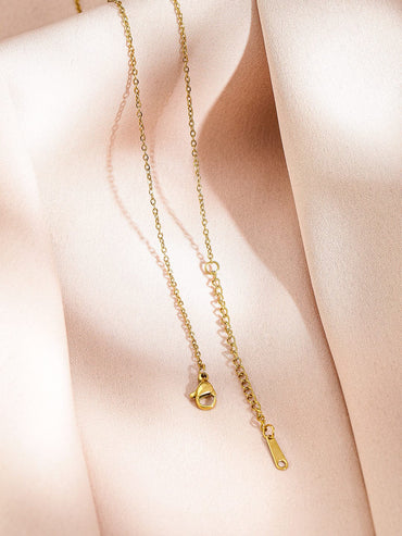 Rubans 18K Gold Plated Crystal Heart Shape Pendant Set Jewellery Set