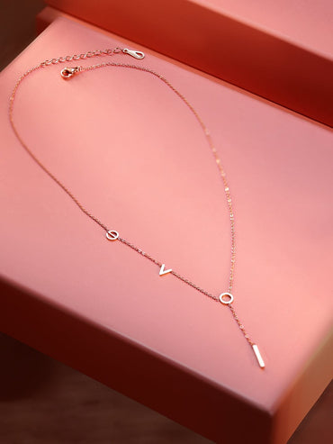 Rubans 18K Gold-Plated Double Layer Necklace with Minimalist Geometric Charms Necklace & Chains