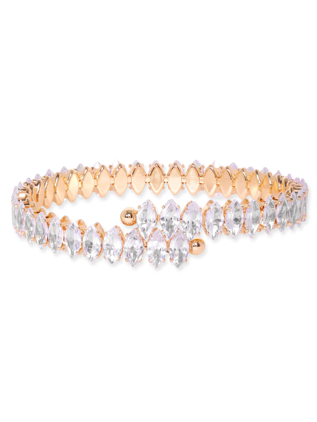 Rubans 18K Gold plated Korean Crystal studded Adjustable bracelet Bangles & Bracelets