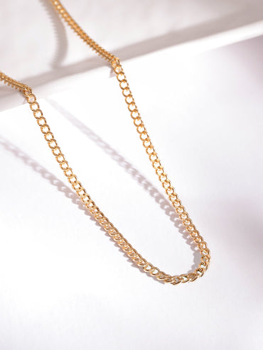 Rubans 18K Gold Plated Multicolor Crystal Zirconia Charms Multi-Layered Link Necklace Necklace & Chains