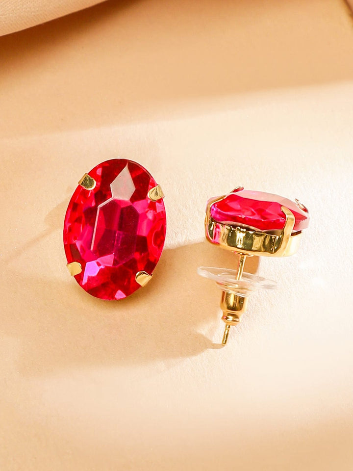 Rubans 18K Gold Plated Multicolor Crystal Zirconia Gemstone-Studded Jewellery Set Necklaces, Necklace Sets, Chains & Mangalsutra