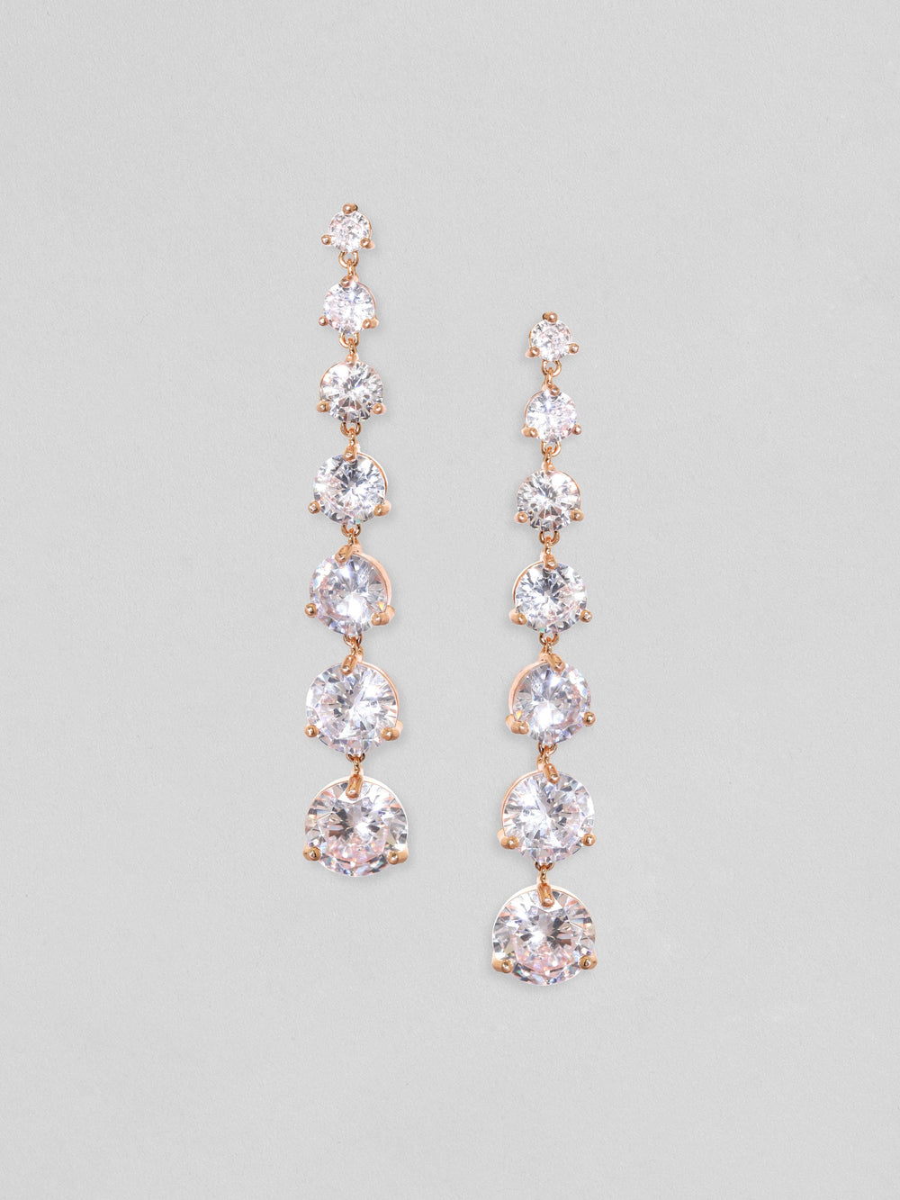 Rubans 18k Gold Plated Premium Crystal Studded Dangle Earrings Earrings