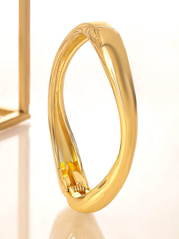 Rubans 18K Gold-Plated Sleek Bold Statement Kada Bracelet â€“ Perfect for Minimal Luxe & Modern Looks Bangles & Bracelet