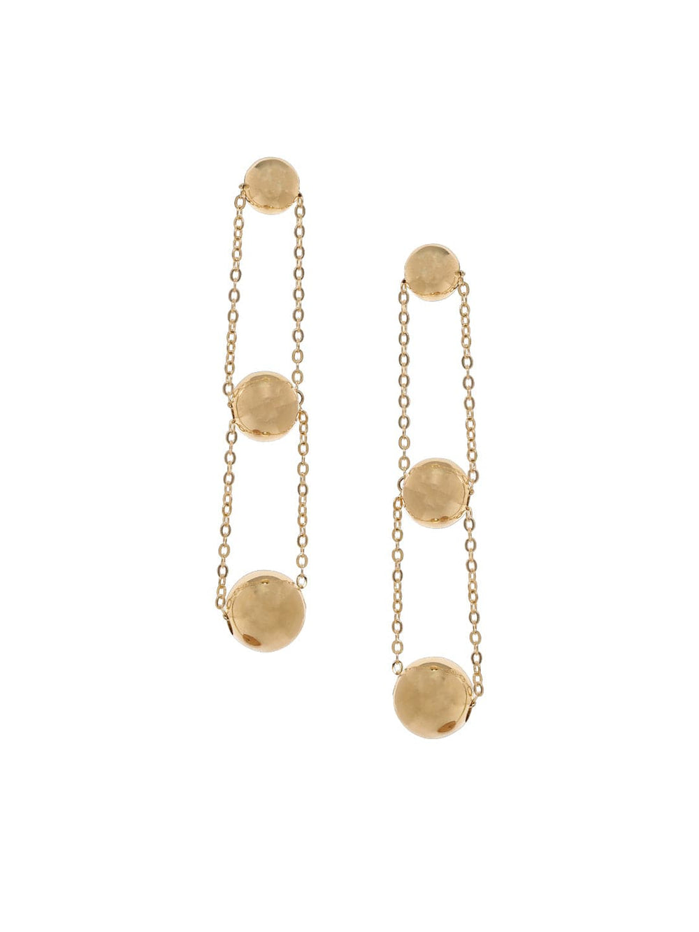 Rubans 18K Gold Plated Stainless Steel Tarnish-Free Waterproof  Ball Chain Dangle Earrings Earrings