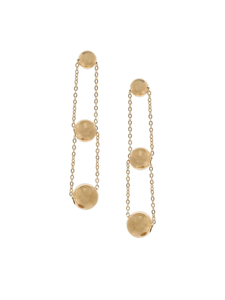 Rubans 18K Gold Plated Stainless Steel Tarnish-Free Waterproof  Ball Chain Dangle Earrings Earrings