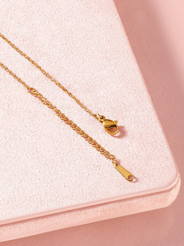 Rubans 18K Gold-Plated Stainless-Steel Tarnish-Free Waterproof Bow Pendant Necklace Necklace & Chains