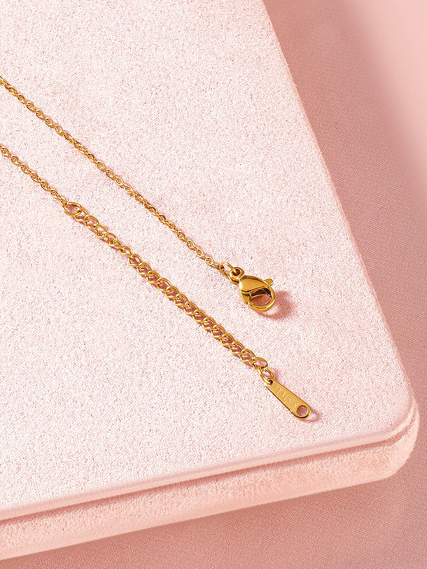 Rubans 18K Gold-Plated Stainless-Steel Tarnish-Free Waterproof Bow Pendant Necklace Necklace & Chains