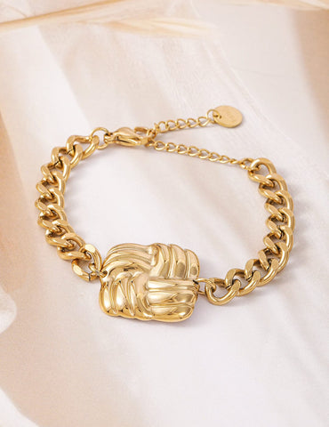 Rubans 18K Gold Plated Stainless Steel Tarnish-Free Waterproof Demi-Fine Chain Bracelet Wristwear