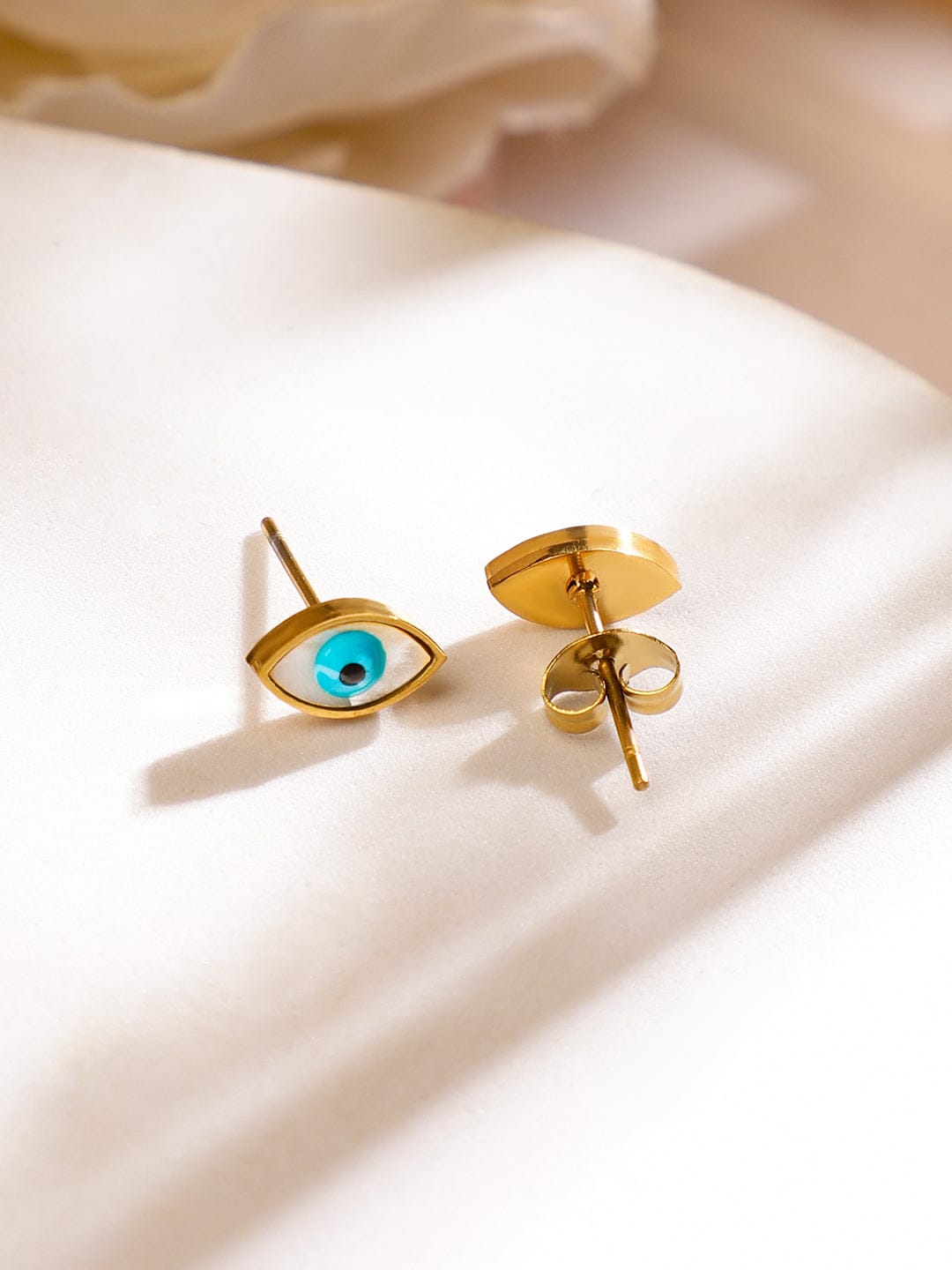 Rubans 18K Gold-Plated Stainless Steel Tarnish-Free Waterproof Evil Eye Necklace Set Necklace & Chains