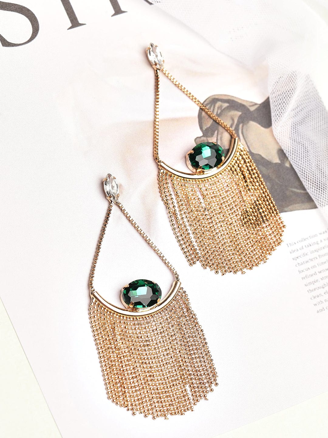 Rubans 18K Rose gold Tassels Dangle Earrings Earrings