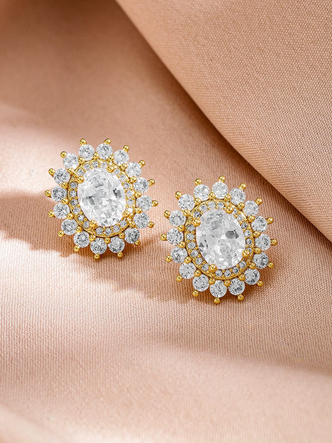 Rubans 18KT Gold-Plated Crystal-Studded Jewellery Set Jewellery Set