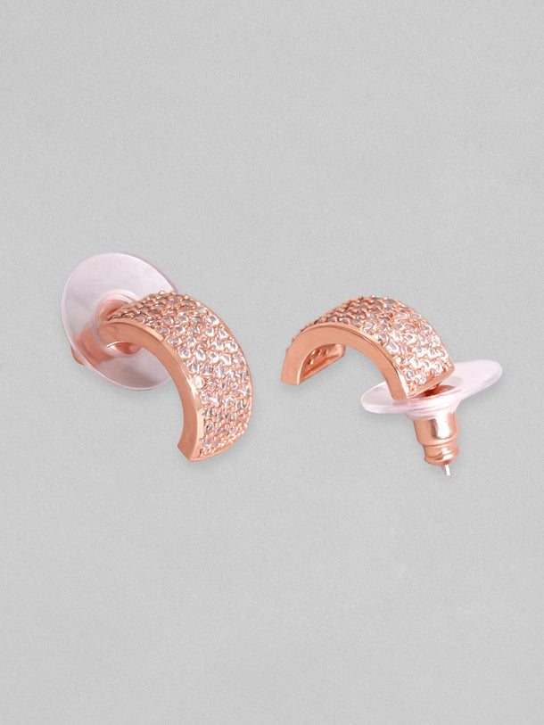 Rubans 18KT Rose Gold-Plated Circular Hoop Earrings Earrings