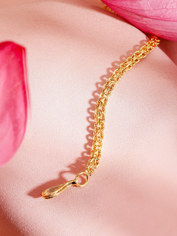 Rubans 22K Gold Plated Cubic Zirconia Studded Maang Tikka Head Jewellery