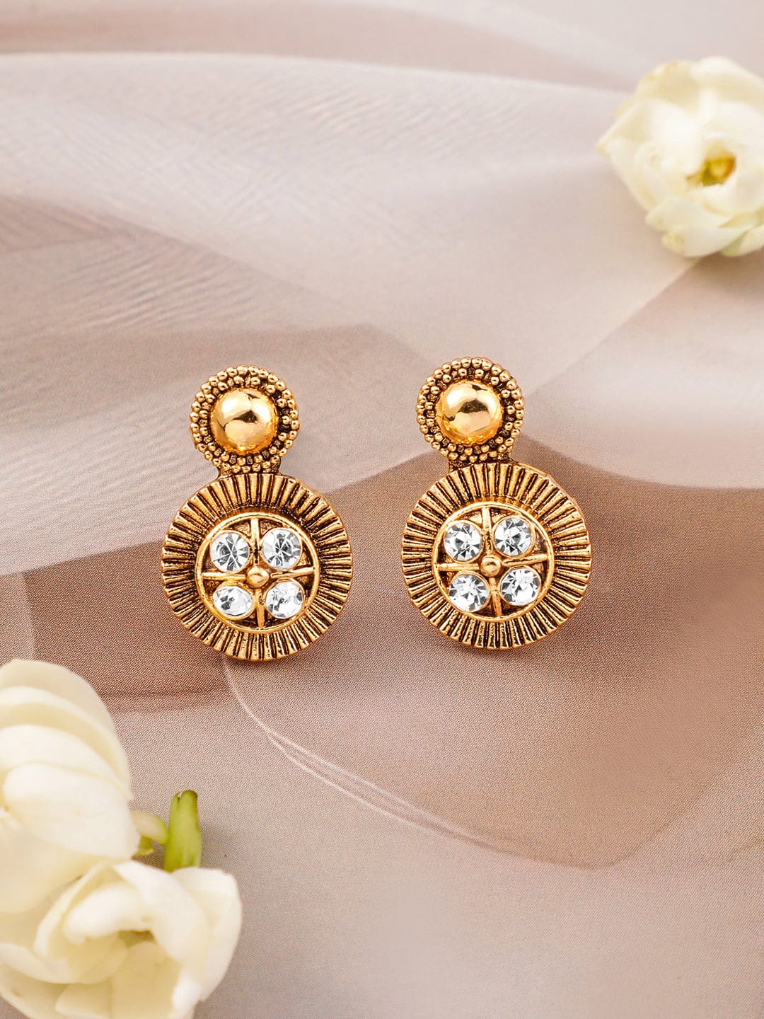 Rubans 22K Gold-Plated CZ Studded Jewellery Set Jewellery Set