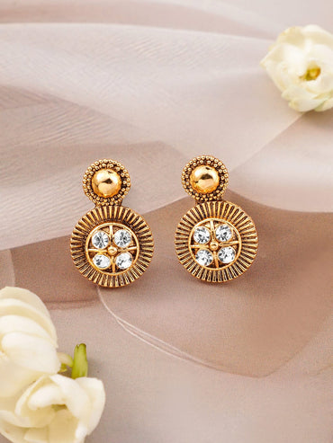 Rubans 22K Gold-Plated CZ Studded Jewellery Set Jewellery Set