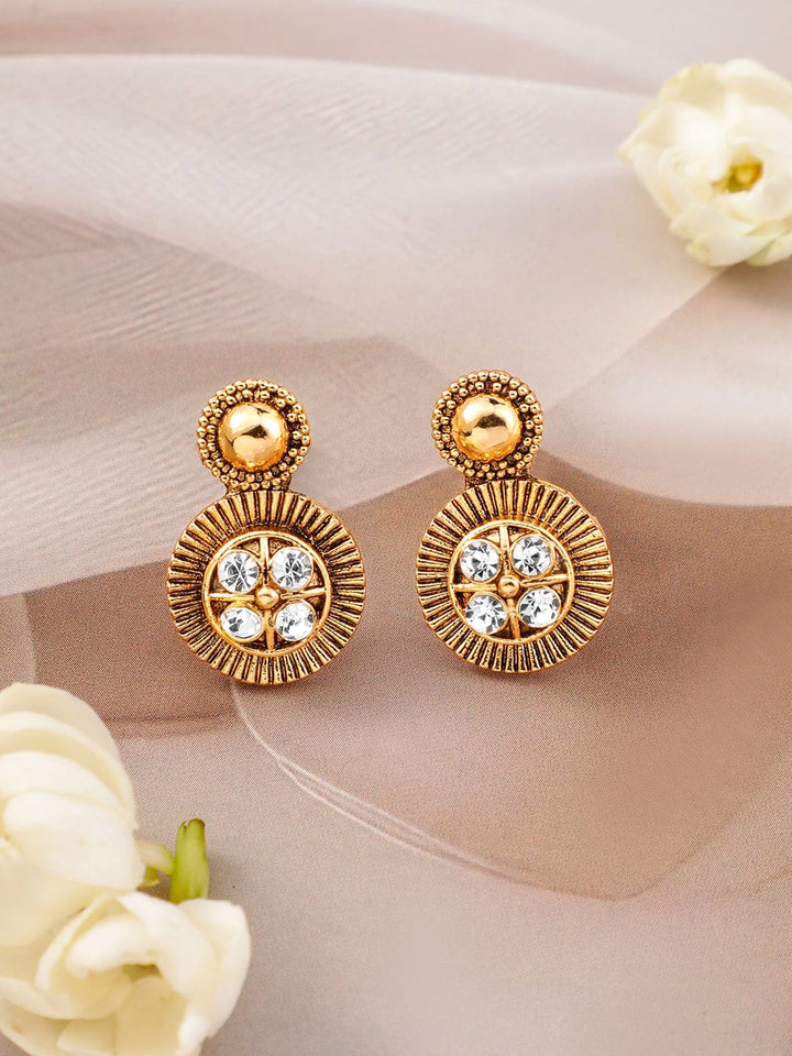 Rubans 22K Gold-Plated CZ Studded Jewellery Set Jewellery Set