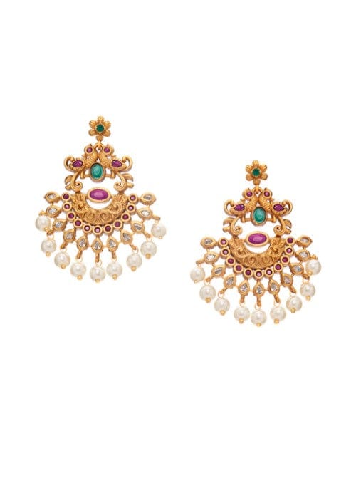 Earrings | Temple jewellery earrings, Gold earrings designs, Bridal gold  jewellery designs