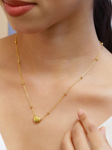 Rubans 22K Gold-Plated Heart Pendant Necklace RW19N408016 Necklace & Chains