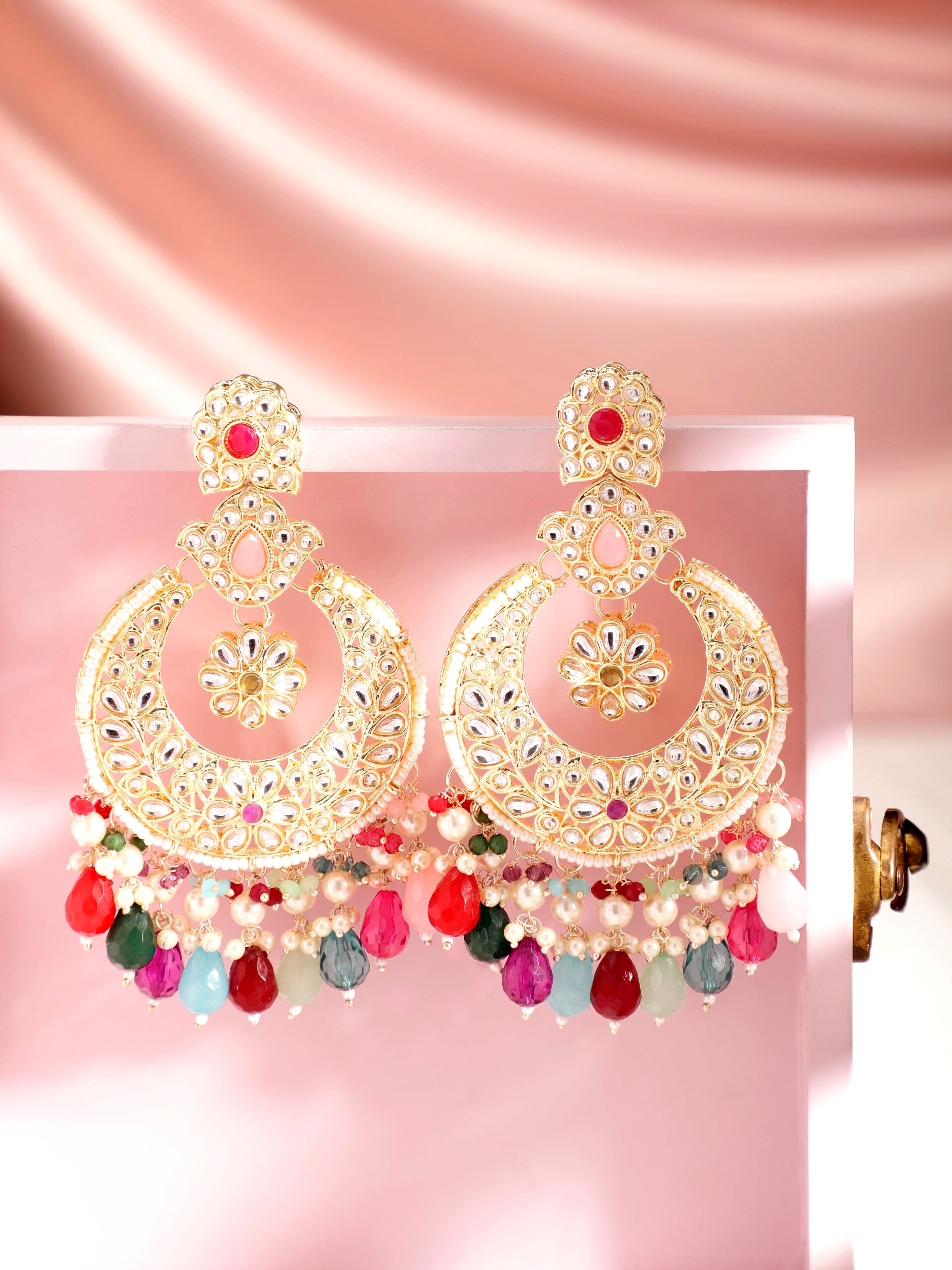 Buy Jhumka Earrings Danglers Pearl Earrings Indian Jewelry Jewellery Baliyan  Chand Bali Online in India - Etsy