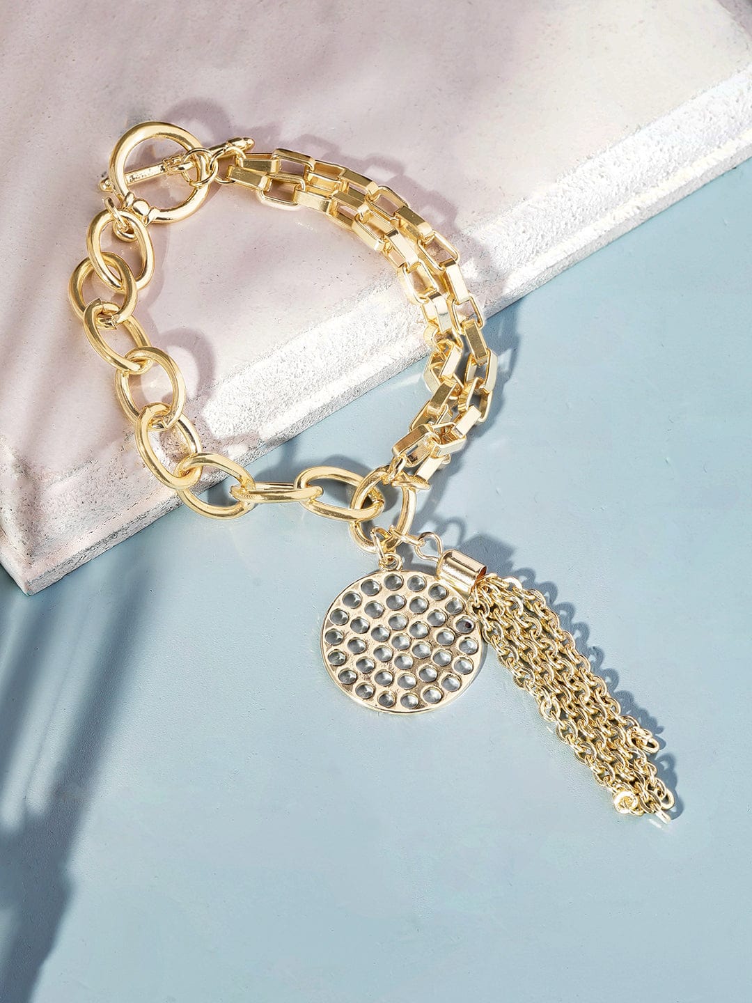 22k Gold Ghungroo Balls Charm Bracelet | Raj Jewels
