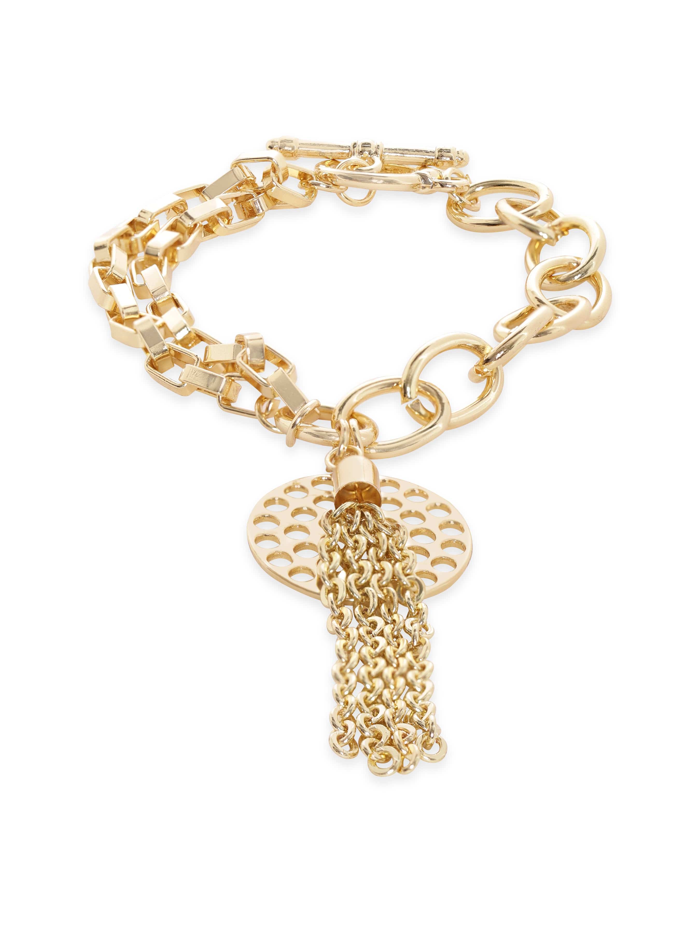 Buy 14K Gold Dangling Leaf Bracelet, Leaf Charm Bracelet, Coin Charm Chain  Bracelet Jewelry Online in India - Etsy